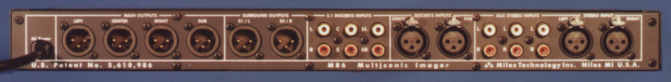 M86 MultiSonic Imager back panel